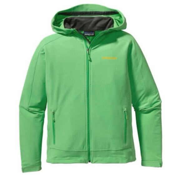 Patagonia Jackets & Blazers - PATAGONIA Women's S Simple Guide Hoodie Lime Green Zip Front Outdoor Jacket
